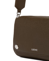 Brown Small Pebble Messenger Bag | PDP | Antonia