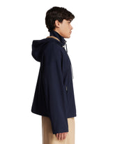 Blue Cotton Hoodie Jacket | PDP | Antonia