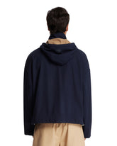 Blue Cotton Hoodie Jacket | PDP | Antonia