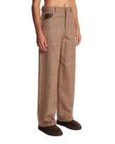 Brown Wool Barrel Trousers | PDP | Antonia