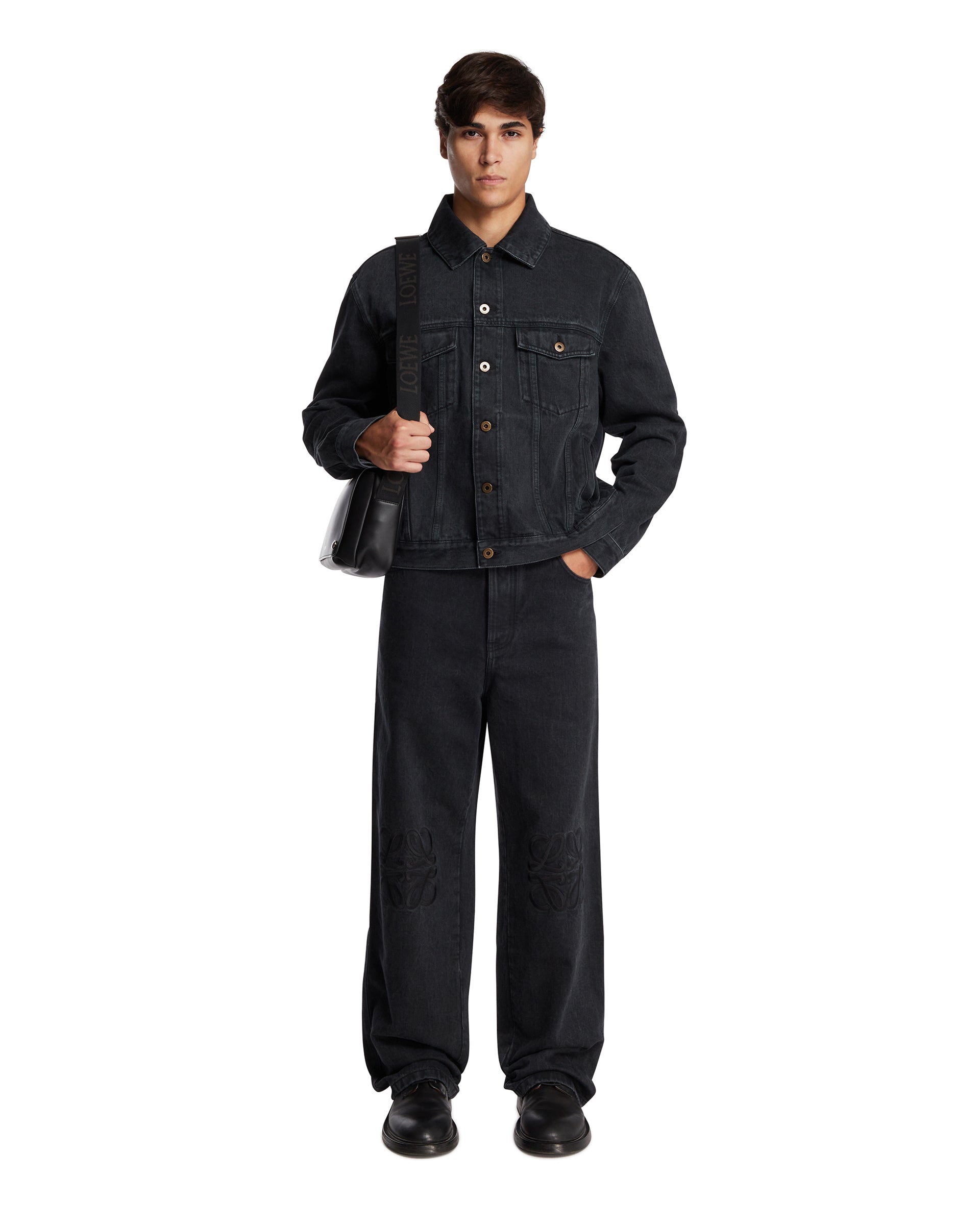 Black Anagram Baggy Jeans | LOEWE - Antonia