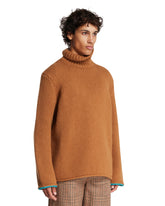Brown Wool Turtleneck Sweater | PDP | Antonia