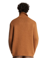 Brown Wool Turtleneck Sweater | PDP | Antonia