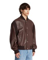Brown Leather Bomber Jacket | PDP | Antonia