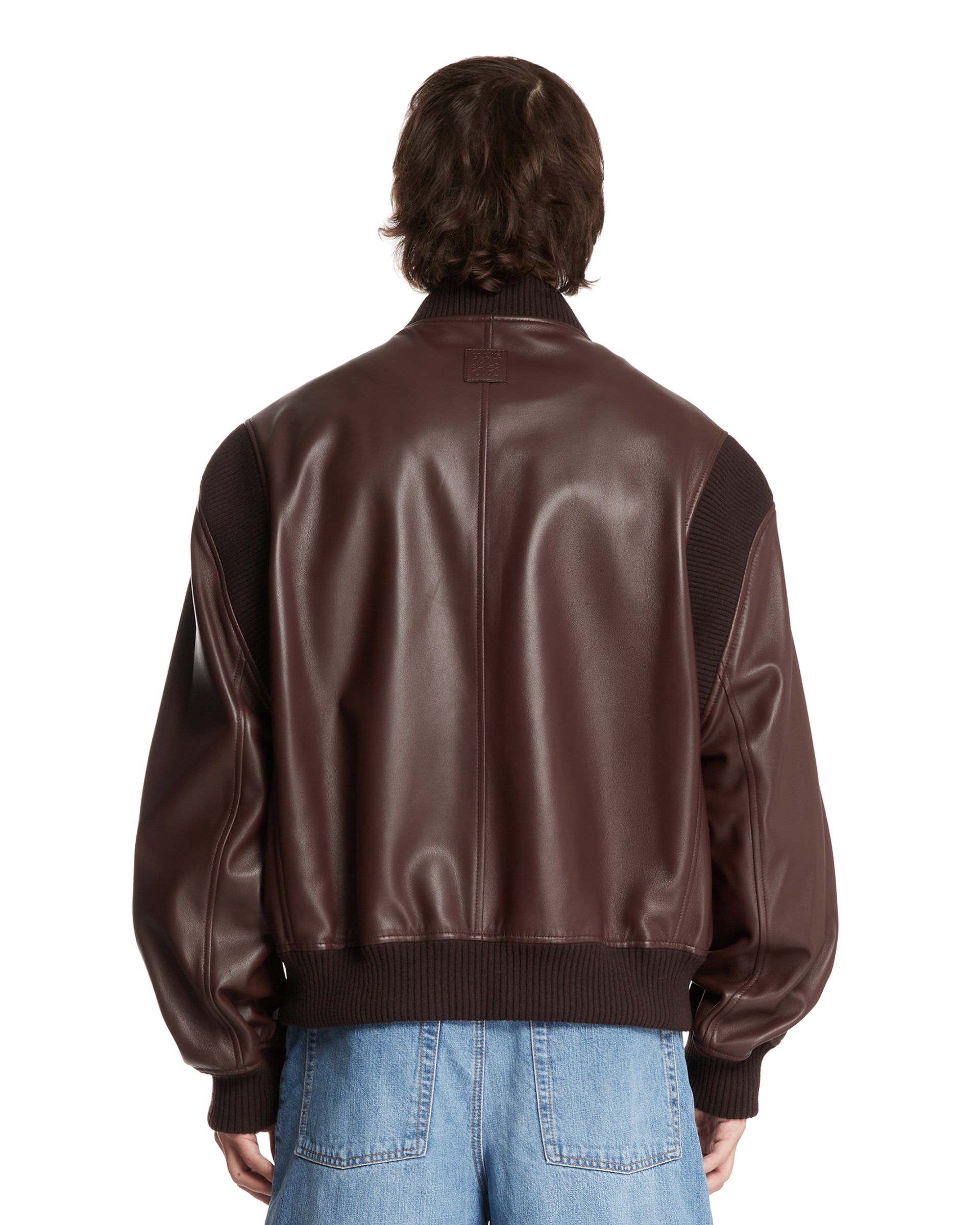 Brown Leather Bomber Jacket | LOEWE - Antonia