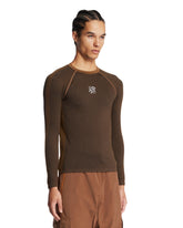LOEWE x On Brown Stretch T-Shirt | PDP | Antonia