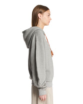 Felpa Con Cappuccio E Zip Grigia | PDP | Antonia