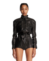 Black Leather Bodysuit - MAGDA BUTRYM WOMEN | PLP | Antonia