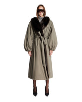 Gray Coat with Faux Fur - MAGDA BUTRYM WOMEN | PLP | Antonia