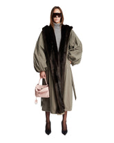 Gray Coat with Faux Fur - MAGDA BUTRYM WOMEN | PLP | Antonia