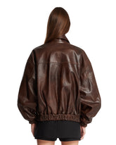 Brown Aviator Leather Jacket | PDP | Antonia