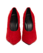 Red Sculptural Frame Pumps | PDP | Antonia