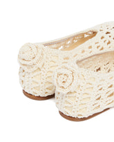 White Crochet Ballerinas | PDP | Antonia