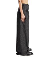 Gray Wide-Leg Trousers | PDP | Antonia