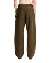 Green Jeans with Reinforced Panels | PDP | Antonia