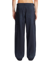 Blue Cotton Cargo Trousers | PDP | Antonia