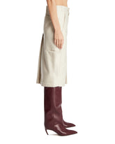 White Midi Chino Skirt | PDP | Antonia