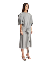 Gray Cotton Midi Dress | PDP | Antonia