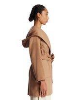 Beige Camel Wrap Coat | PDP | Antonia