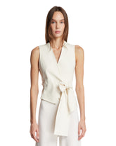 White Vest with Sash - Women's vests | PLP | Antonia