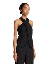 Black Wool and Satin Gilet | PDP | Antonia
