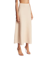 Beige Wool and Cashmere Flared Skirt | PDP | Antonia
