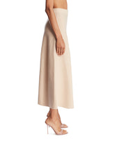 Beige Wool and Cashmere Flared Skirt | PDP | Antonia