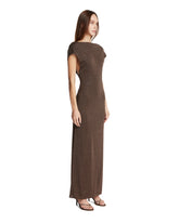 Brown Open-Back Dress | PDP | Antonia