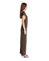 Brown Open-Back Dress | PDP | Antonia