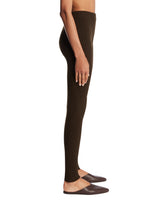Brown Wool and Cashmere Yarn Leggings | PDP | Antonia