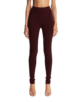 Leggings In Lana e Cashmere Burgundy - MAX MARA DONNA | PLP | Antonia