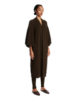 Brown Wool and Cashmere Wrap Cardigan | PDP | Antonia