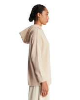 Beige Wool and Cashmere Hoodie | PDP | Antonia
