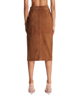 Brown Suede Pencil Skirt | PDP | Antonia