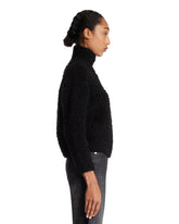 Black Alpaca and Wool Boucle Cardigan | PDP | Antonia