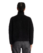 Black Alpaca and Wool Boucle Cardigan | PDP | Antonia