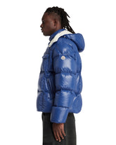 Blue Serfanto Short Hooded Down Jacket | PDP | Antonia