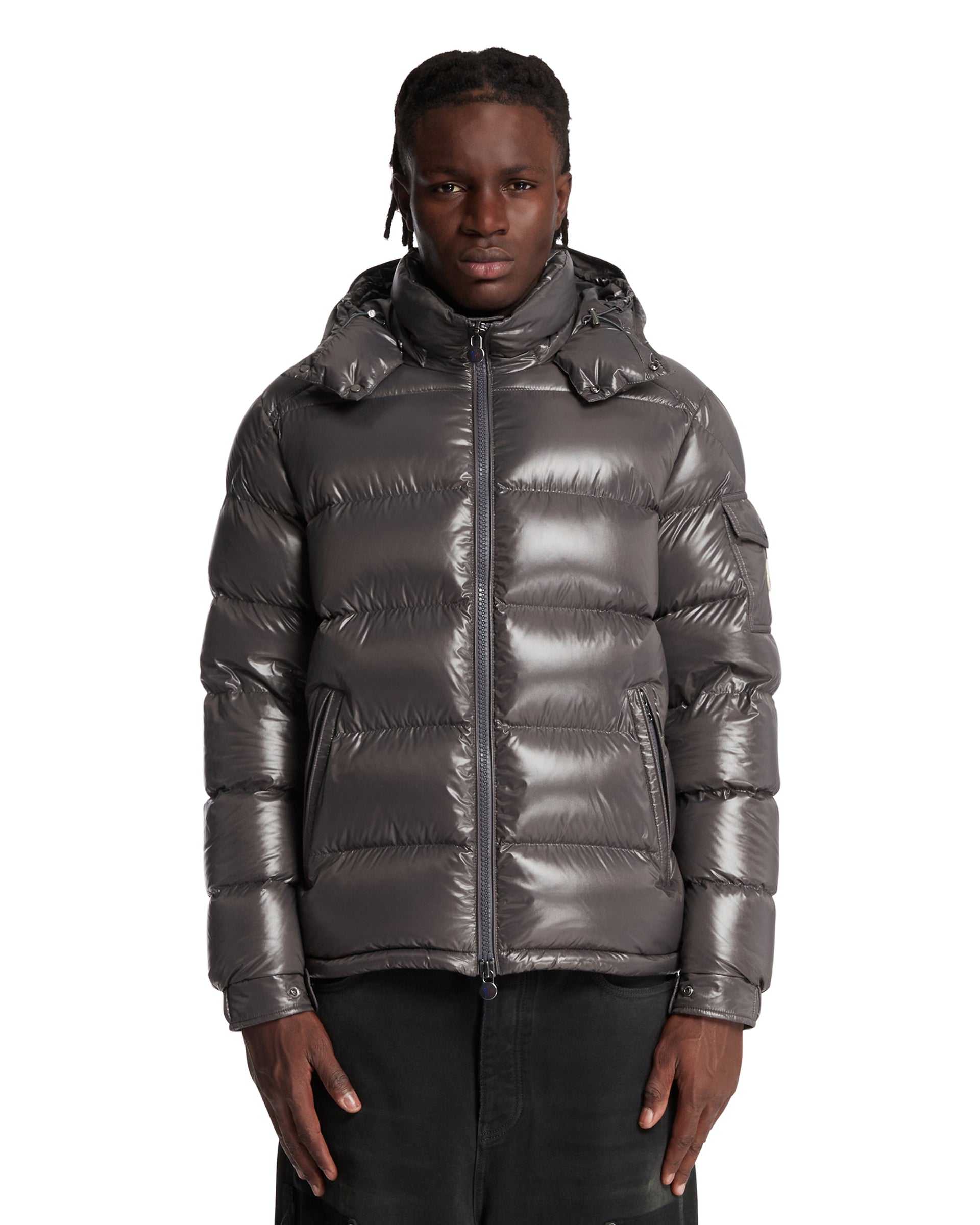 Gray Maya Short Down Jacket - Main Image