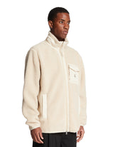 Beige Teddy Fleece Zip-Up Sweatshirt | PDP | Antonia