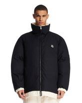 Moncler Genius x Jil Sander Blue Reversible Penguinone Short Down Jacket | PDP | Antonia