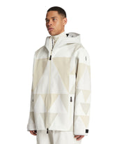 White Valserine Laminated Gore-Tex Patchwork Ski Jacket | PDP | Antonia