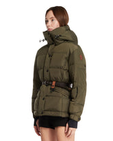 Green Salastrains Belted Padded Ski Jacket | PDP | Antonia