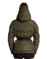Green Salastrains Belted Padded Ski Jacket | PDP | Antonia