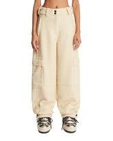 White Wool Cargo Pants - ERG MEDIA | PLP | Antonia