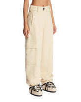Ivory Wool Cargo Pants | PDP | Antonia