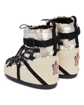 Moon Boot x Moncler Grenoble Silver Icon Low Snow Boots | PDP | Antonia