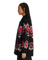Black Embroidered Wool Cardigan | PDP | Antonia
