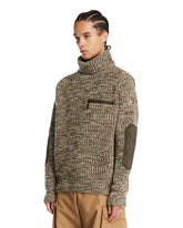 Green Pullover with Elbow Patches | PDP | Antonia