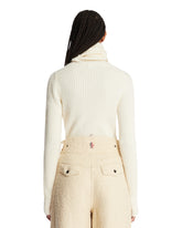 White Ribbed Wool Sweater | PDP | Antonia