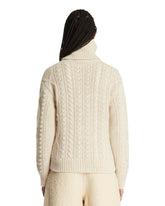 Ivory Wool Turtleneck Sweater | PDP | Antonia
